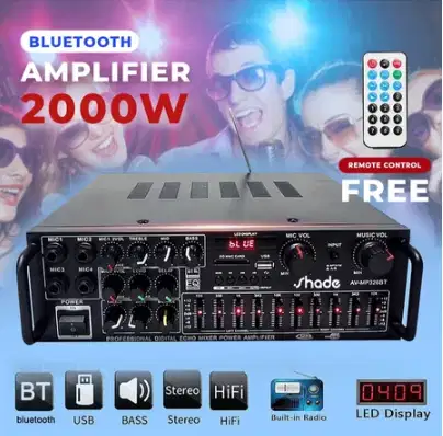SHADE Audio Original AV-MP326BT - Amplifier Bluetooth USB/SD/FM/MP3 -