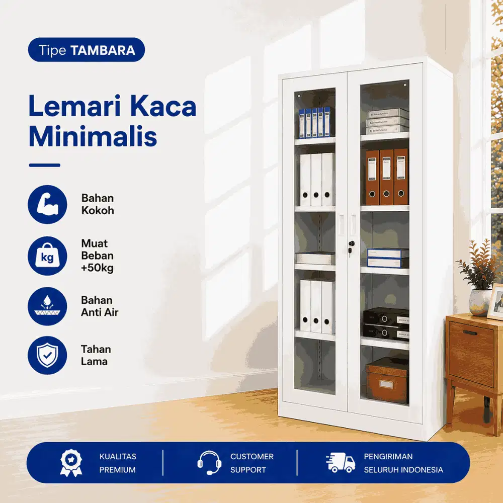 Tipe TAMBARA - Lemari Dokumen Besi | Lemari File Besi Kaca