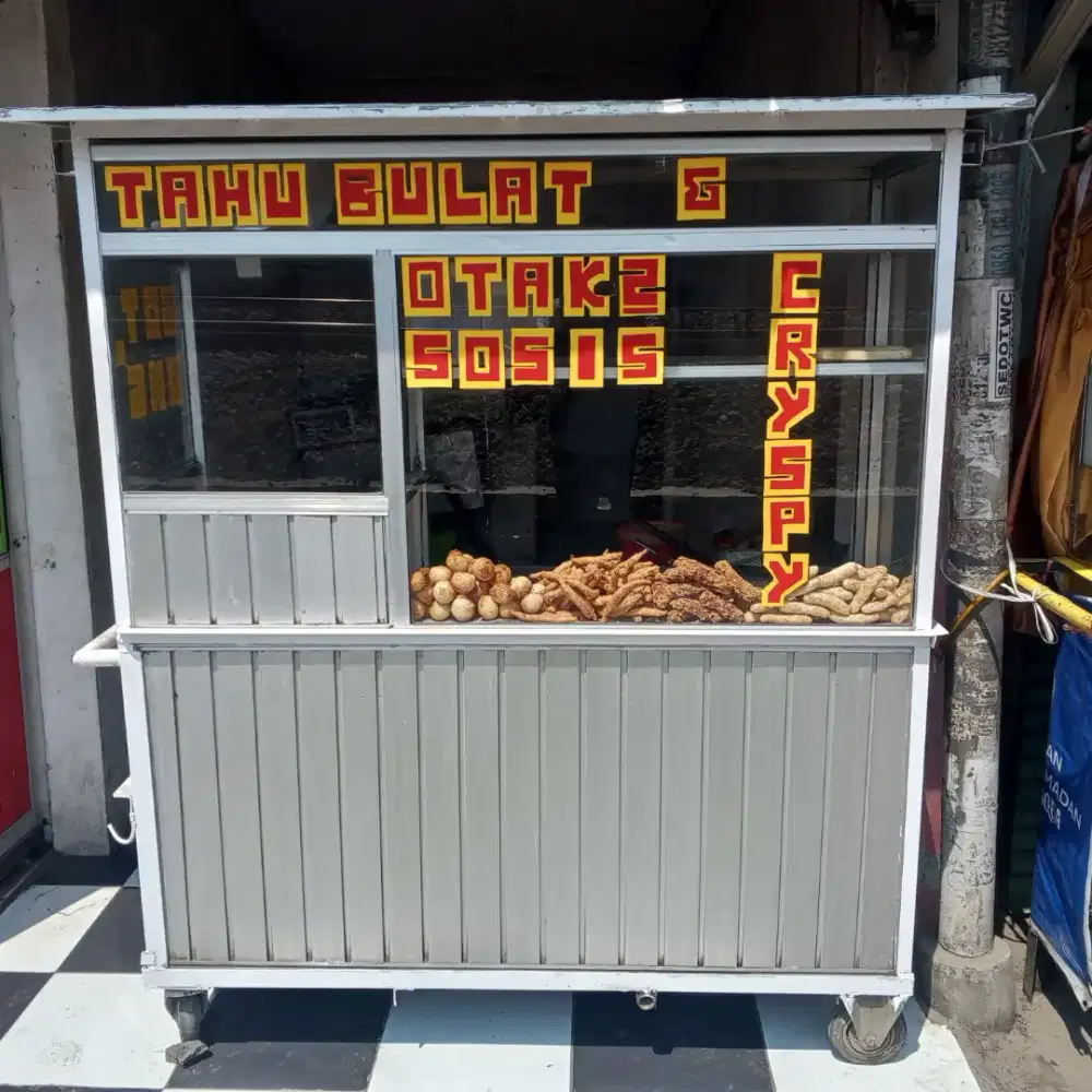 Gerobak Etalase Aluminium ukuran besar
