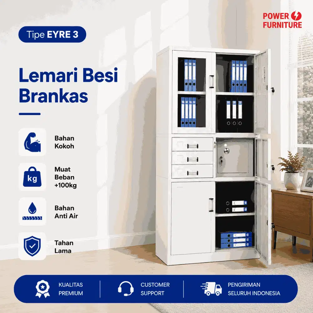 Tipe EYRE V3 - Lemari Filling Cabinet | Lemari Besi dengan Brankas