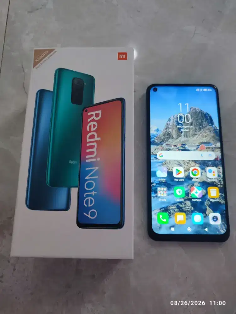 JUAL XIAOMI REDMI NOTE 9 RAM 6/128GB SECOND ORIGINAL EX GARANSI RESMI