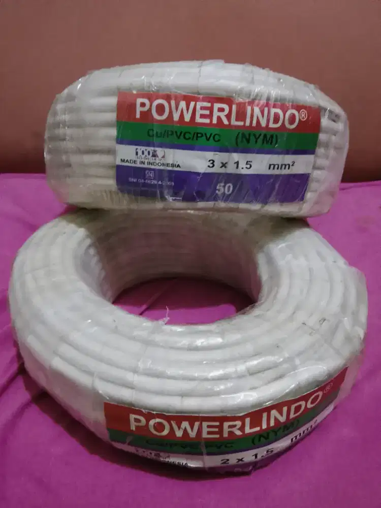 Kabel Listrik Powerlindo 3 x 1,5 50