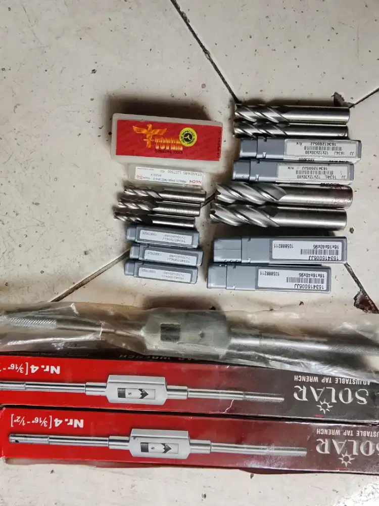 Tooling Endmill Hanita(HSS-E),Hand Tap Totem,Gagang Tap Solar!