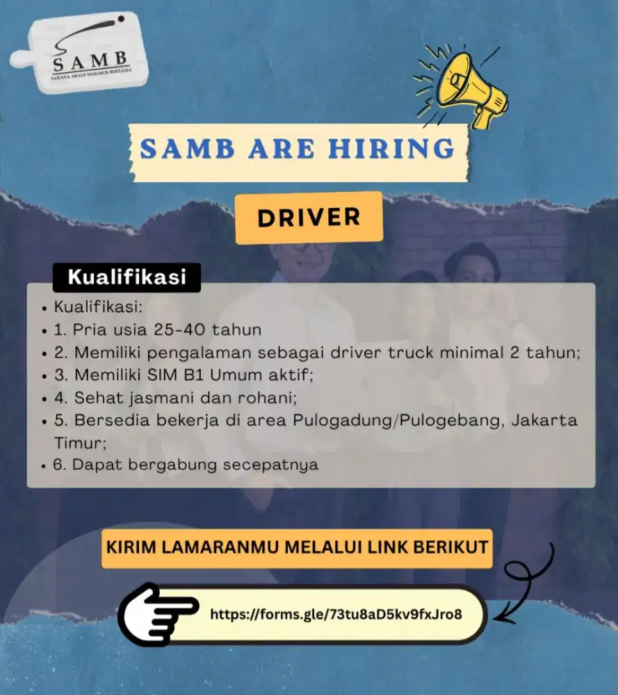 LOWONGAN SUPIR TRUCK