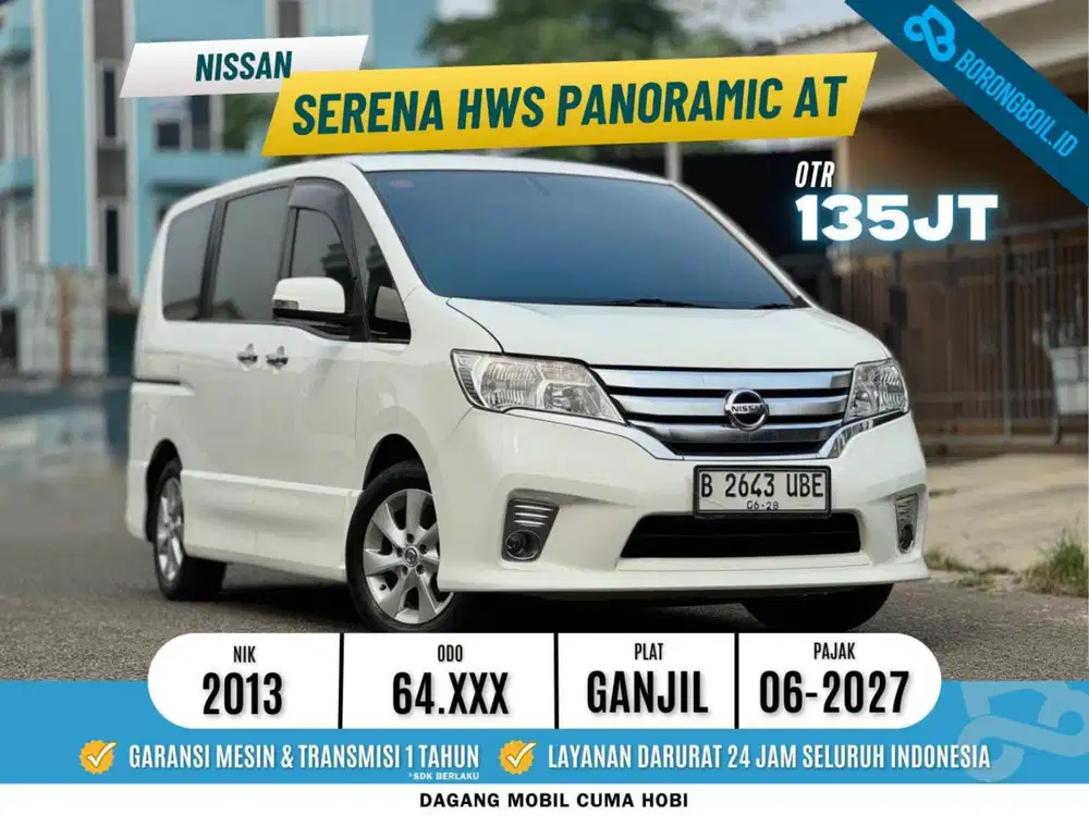 Low KM Nissan Serena Highway Star Panoramic AT Putih Metalik 2013