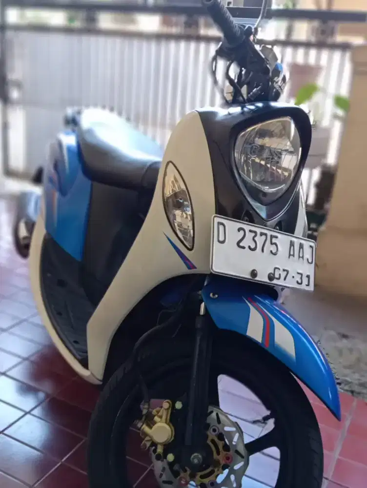 Yamaha Fino Sport Fi-125 2016 Biru Putih ori mulus mantap siap pakai.