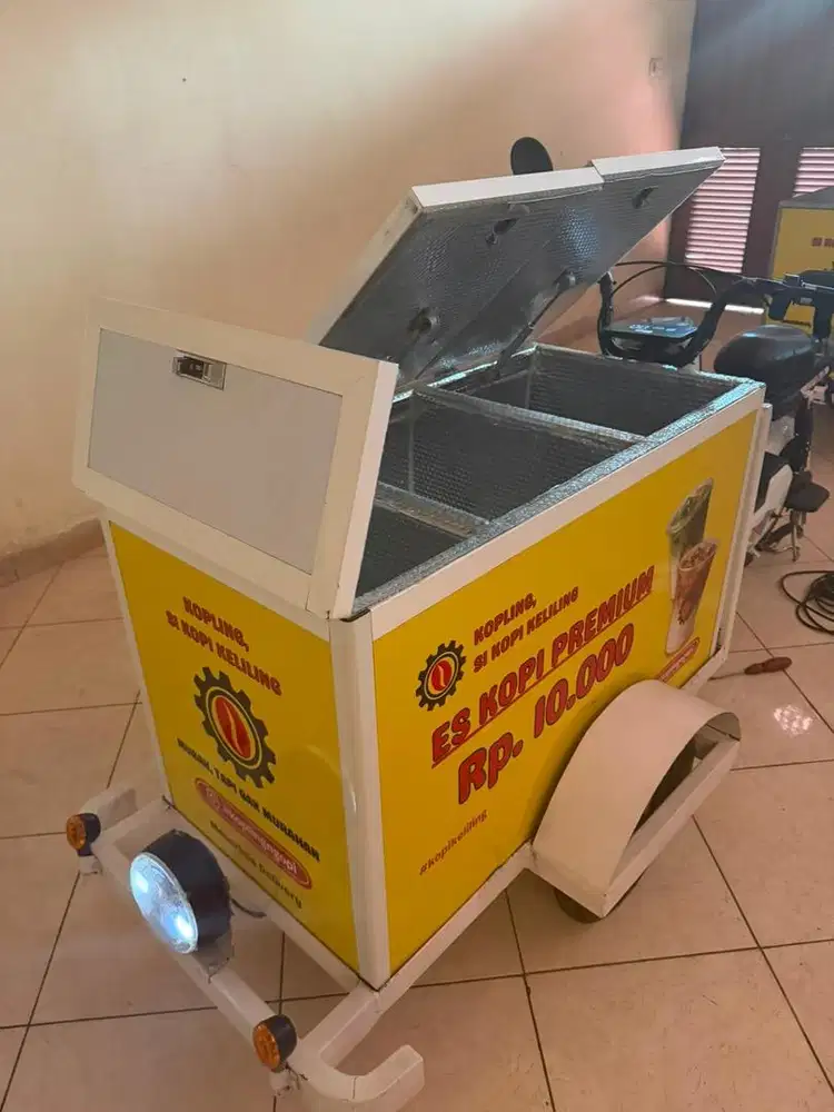 Gerobak Kopi Sepeda Listrik seperti baru
