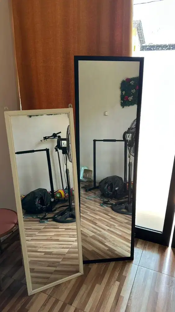 Borongan Kaca Full body cermin kursi kipas angin