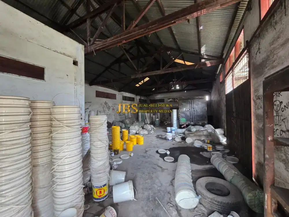 Disewakan Gudang 1 Tingkat di Jalan Datuk/Jalan Pendawa - Medan Binjai KM. 12