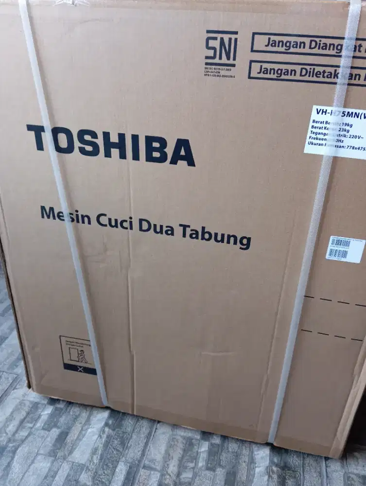 Jual mesin cuci baru dua tabung merk Toshiba