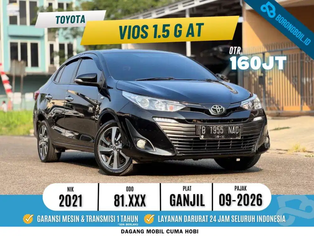 Toyota Vios G AT Hitam Metalik  2021 2020 city
