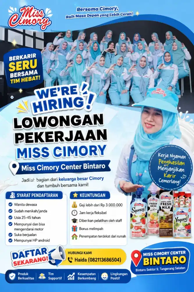 lowongan kerja Miss Cimory
