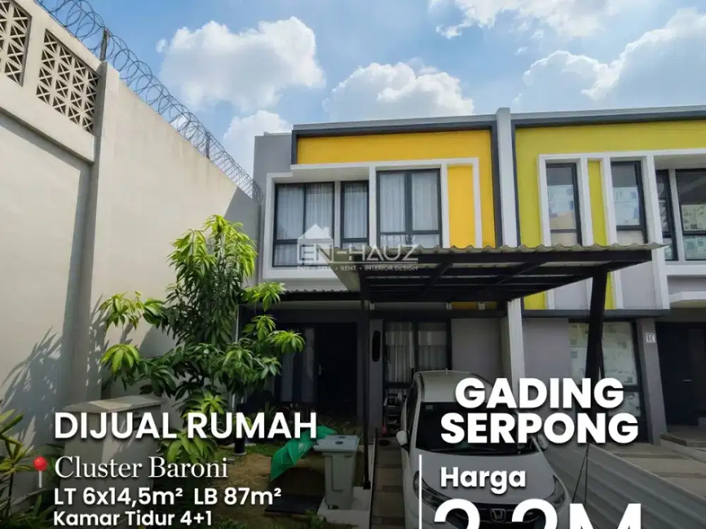 (JT) DIJUAL Rumah di Cluster Baroni Gading Serpong