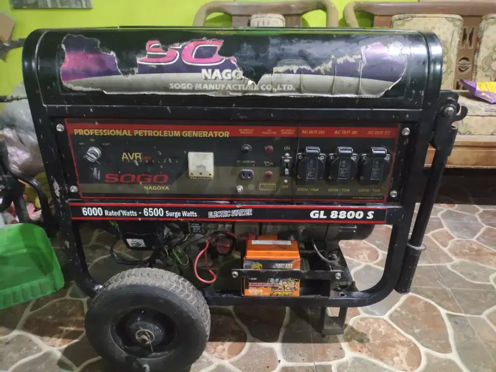 Dijual genset sogo gl 8800 s ( 6.500 watt)