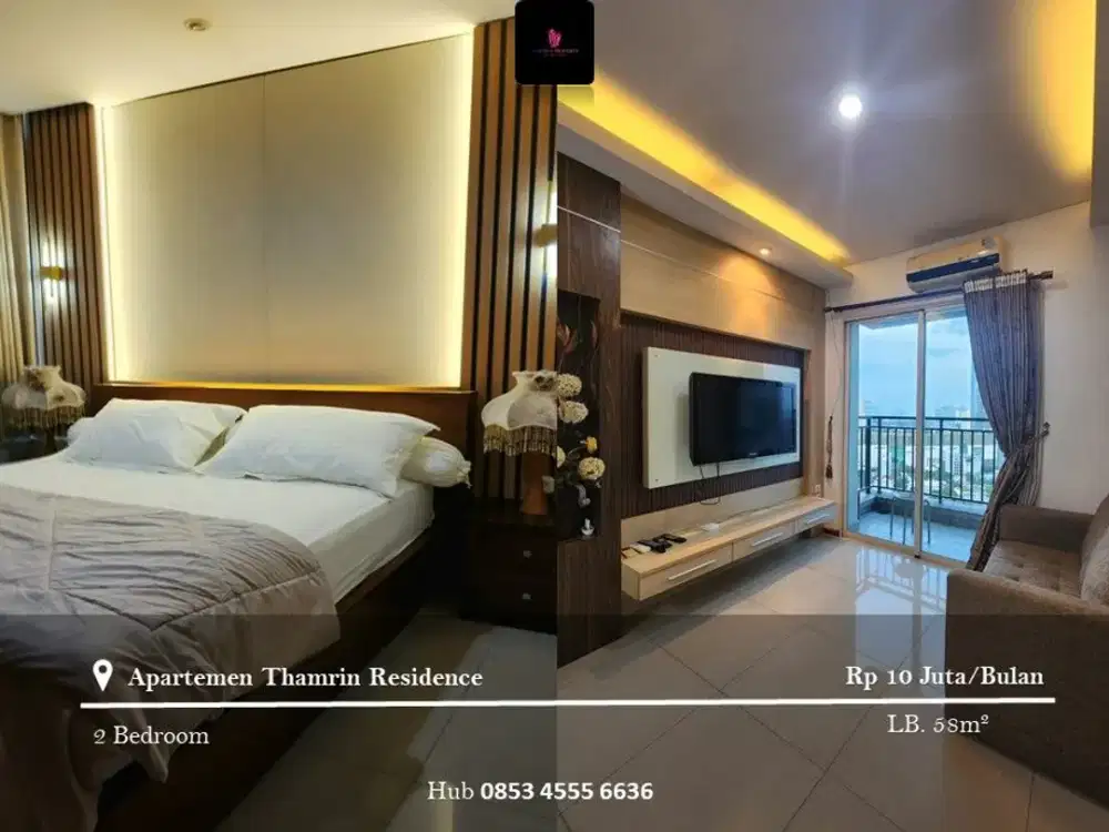 Disewakan Apartement Thamrin Residence Mid Floor 2BR Fully Furnished
