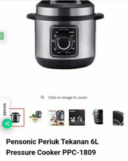 Pressure cooker merk pensonic