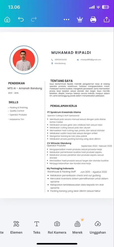 info lowongan pekerjaan bapak/Ibu