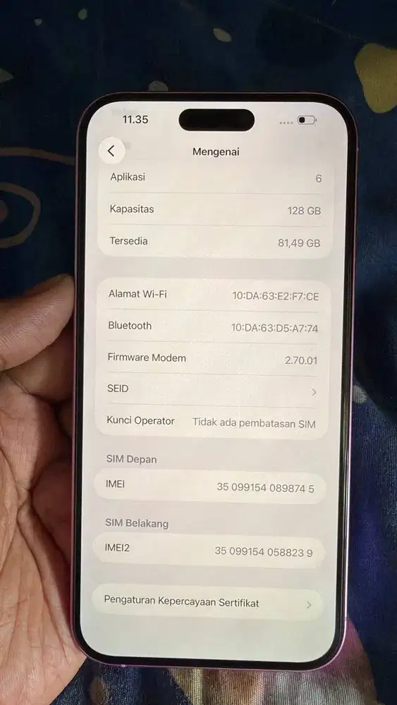 IPHONE 16+ (PLUS) 128GB SECOND LIKE NEW EX INTER LLA , NO SIMLOCK