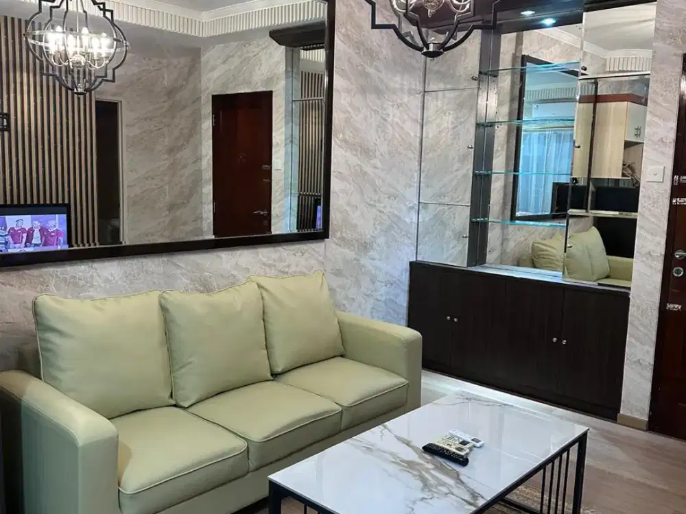 Jual Apartemen Mediterania Garden Residence 2 Central Park 2BR Full Furnished Mewah Siap Huni