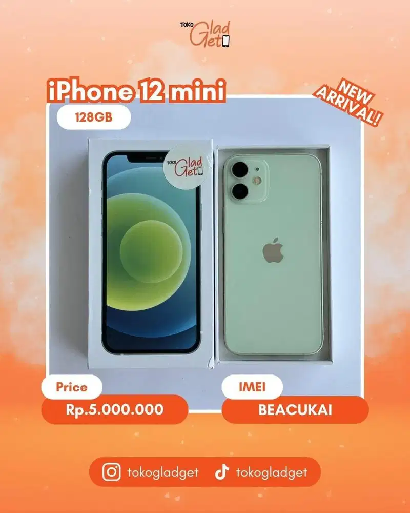 iPhone 12 Mini 128 Gb ex BEACUKAI RESMI