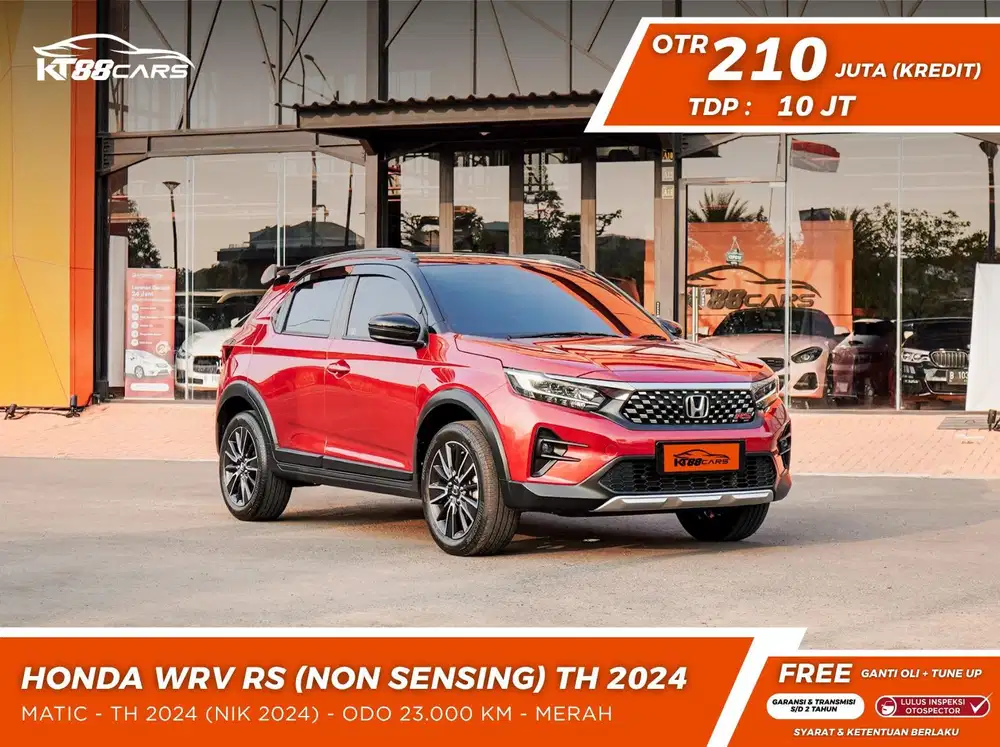 [BERGARANSI] HONDA WRV RS NON SENSING TAHUN 2024 MERAH GENAP