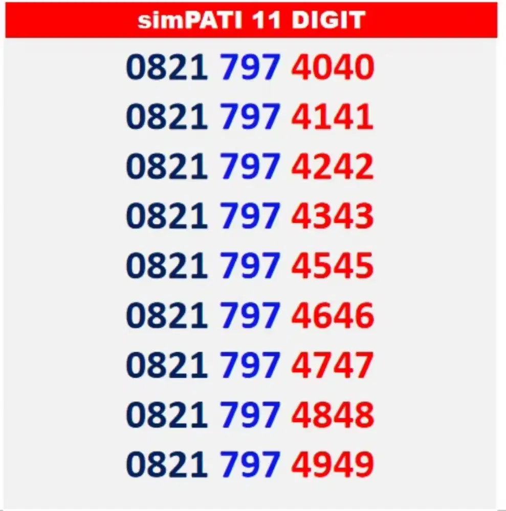 Simpati 11 digit