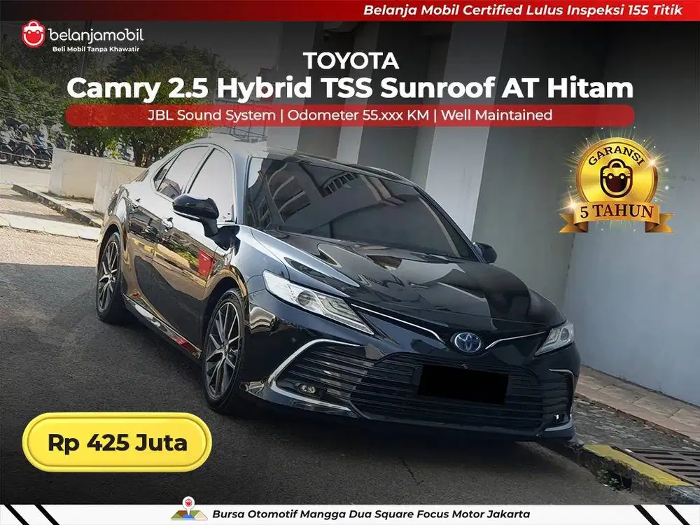 [ HYBRID ] Toyota Camry 2.5 TSS Sunroof JBL AT Hitam 2022 2023
