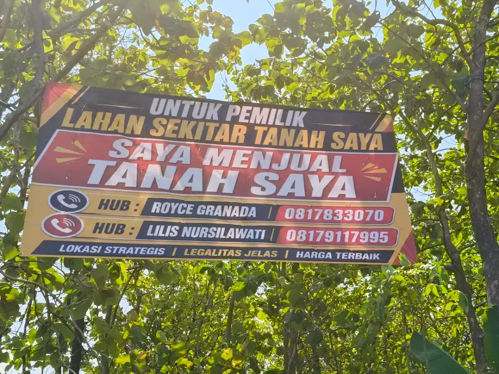 Untuk Pemilik Lahan Sekitar Tanah Saya, Saya Menjual Tanah Saya