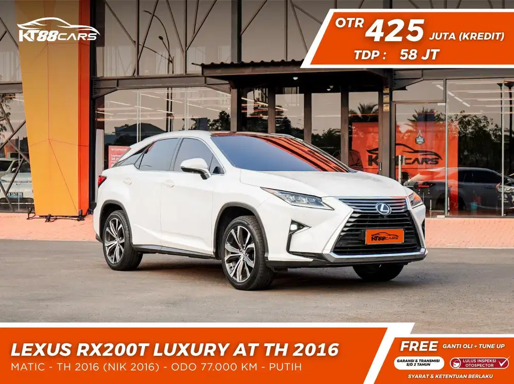 [BERGARANSI] LEXUS RX200T LUXURY TAHUN 2016 PUTIH GANJIL PERORANGAN
