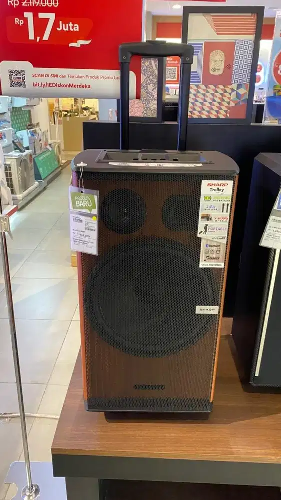SHARP SPEAKER AKTIF PORTABLE FREE 2 MIC
