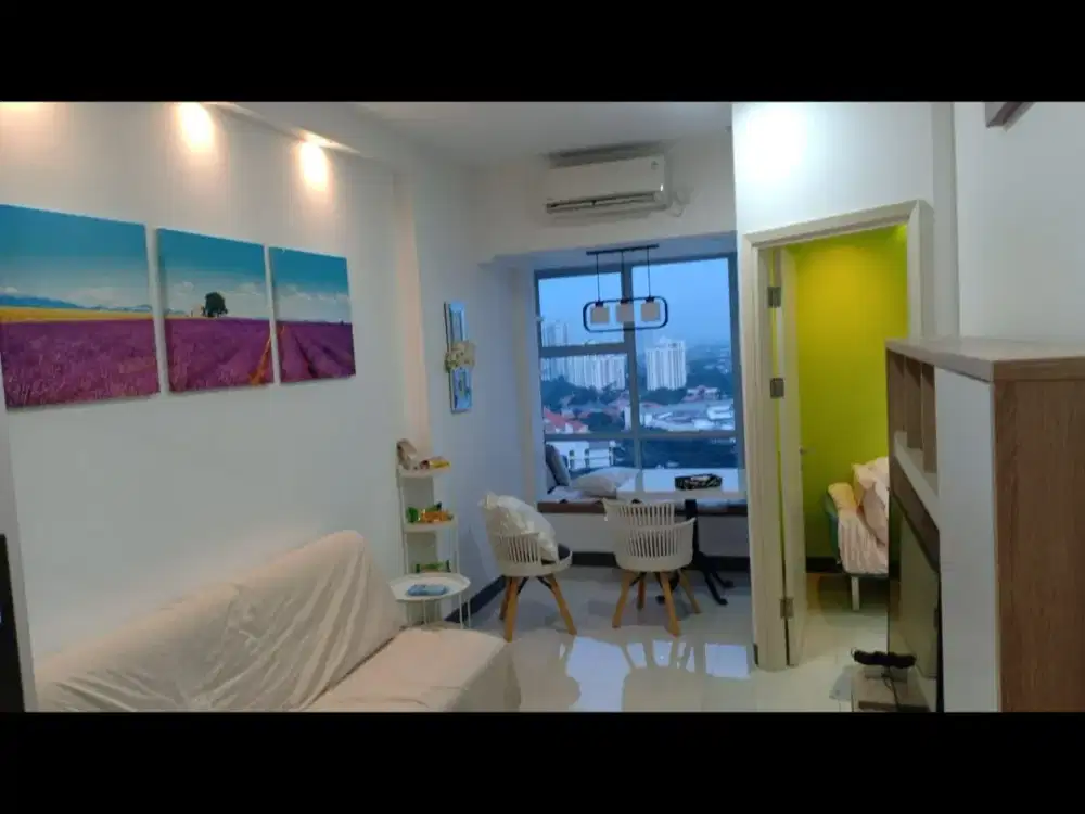 Dijual apartemen Benson 2 BR dijadikan 1 BR besar full furnish mewah 1m lantai 8 corner