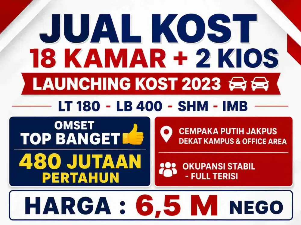 JUAL KOSAN PLUS KIOS CEMPAKA PUTIH