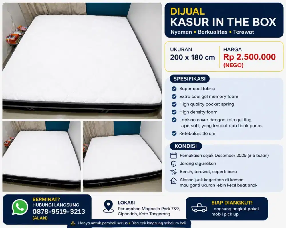 Kasur Spring Bed 180x200 cm - IN THE BOX