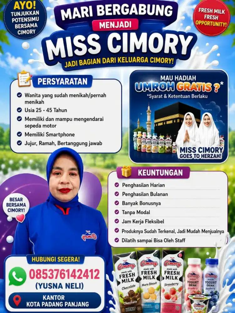 Lowongan Mitra Miss Cimory