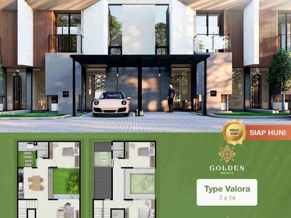Golden Royale @ Bukit Baruga* Juli - September 2026

*Type Valora* (7x14)
3 Kamar Tidur, 2 Kamar Mandi

Harga KPR : Rp 1.867.000.000,-
Harga Cash : Rp 1.847.000.000,-

Tanda Jadi Rp 10.000.000,-

* *CASHBACK DP 30 JT*
* *Free Kanopi*
* *Free Dustbin*
* *F