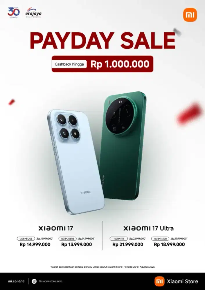 XIAOMI 17 12/512 GB PROMO CASHBACK 1JT!