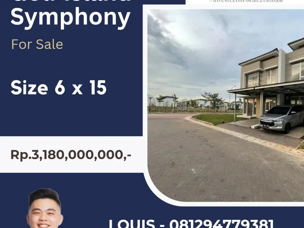 JUAL RUMAH GOLF ISLAND CLUSTER SYMPHONY PIK TERMURAH