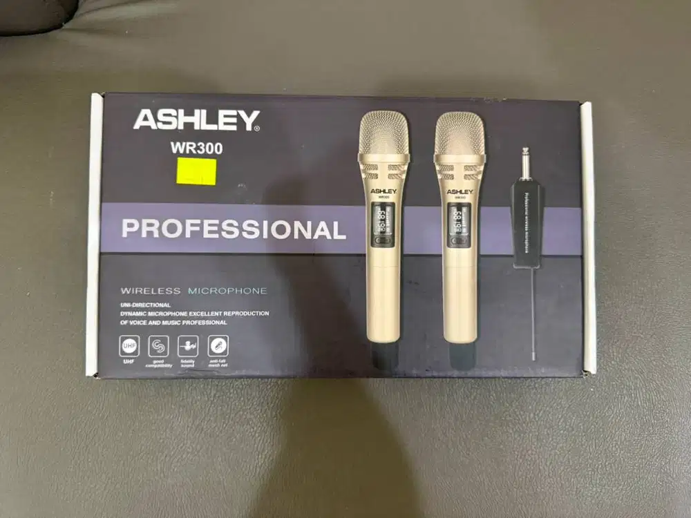 mic Ashley WR300 set mikrofon tanpa kabel (wireless microphone)