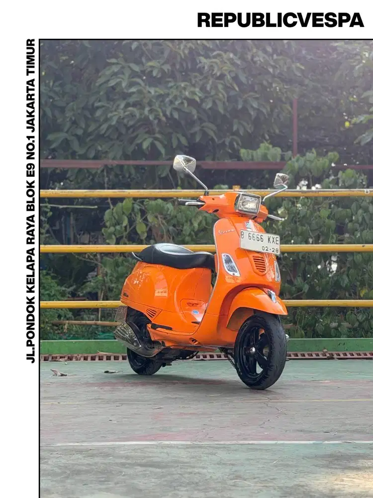 TERMURAH PIAGGIO VESPA S150 2V IE TAHUN 2012 WARNA ARANCIO TAORMINA