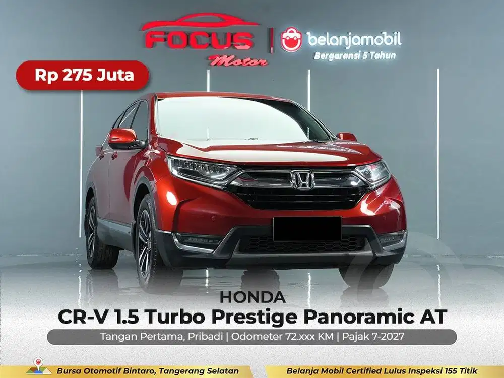 [ GARANSI 5TH ] Honda CRV CR-V CR V 1.5 Turbo Prestige AT 2018/2019