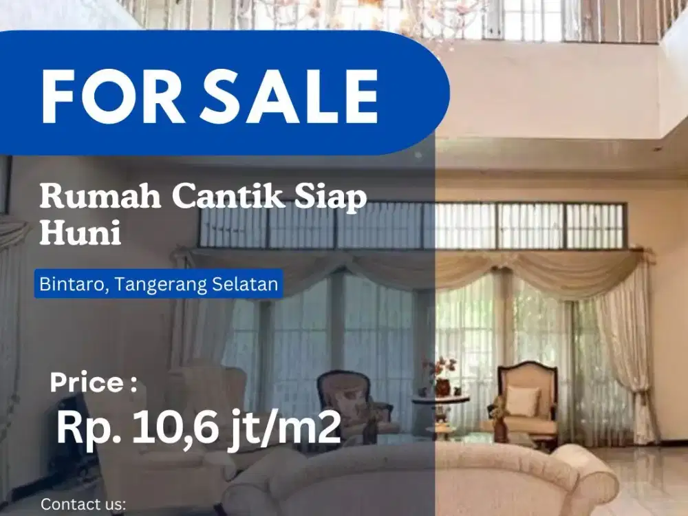 Dijual Tanah Bonus Rumah Cantik Siap Huni Di Bintaro
