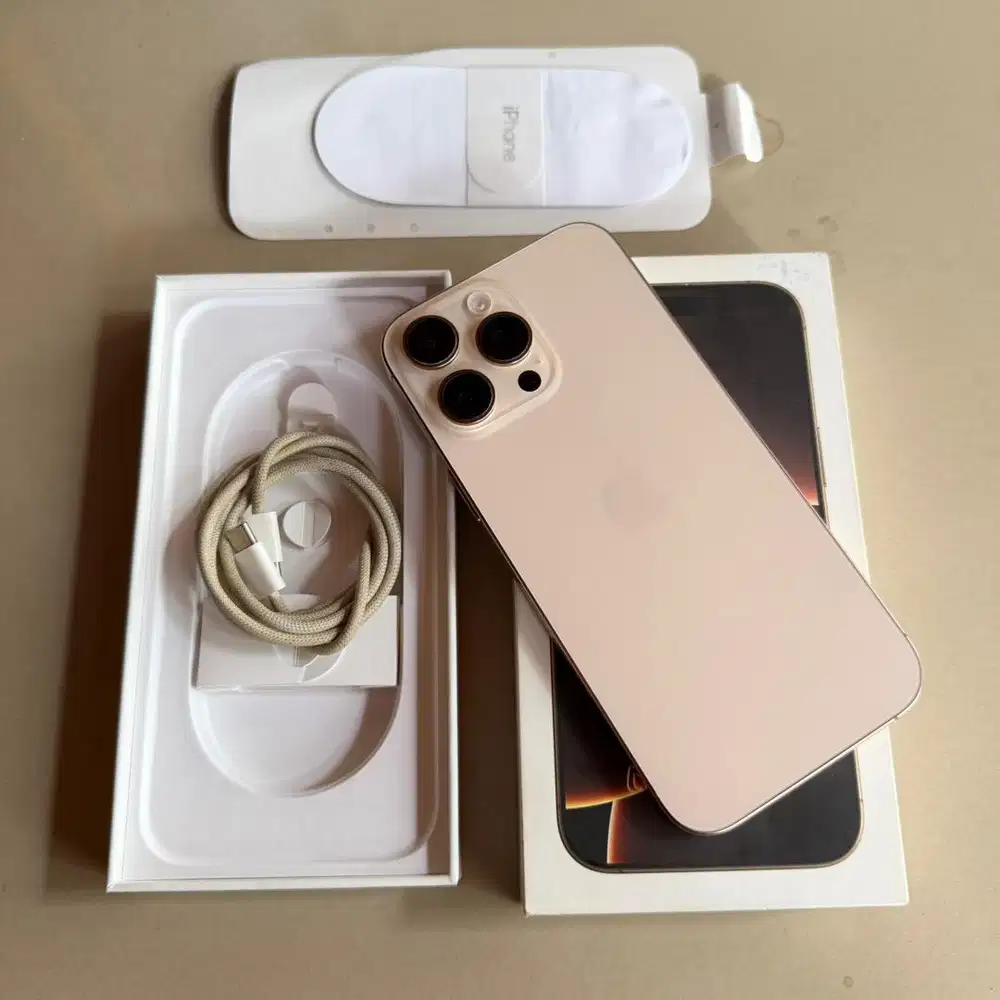 iPhone 16 PRO MAX 256GB Desert Fullset Eks internasional Dari Baru