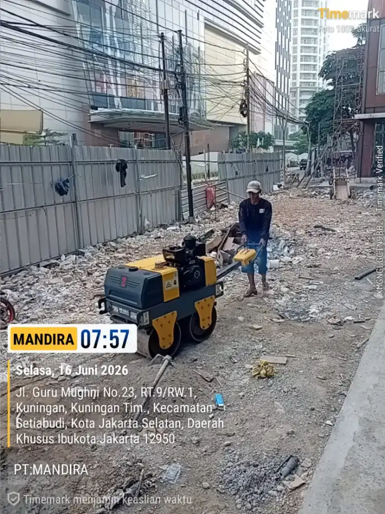 Jackhammer baby roller 2ton mesin bobok