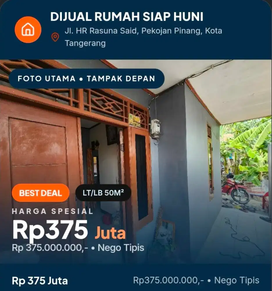 Di Jual Rumah siap Huni Dekat Tol dan perumahan Banjar Wijaya