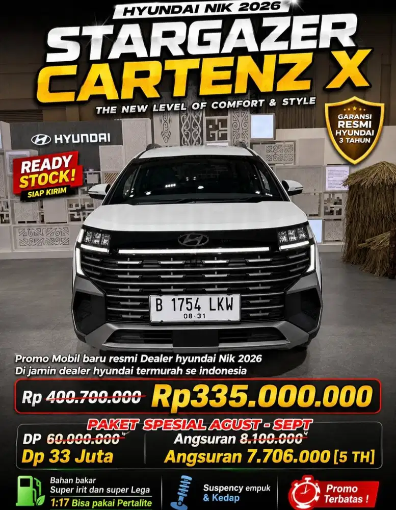 CARTENZ X PRIME 1.5 NIK 26 TYPE TERTINGGI, BABY PALISADE