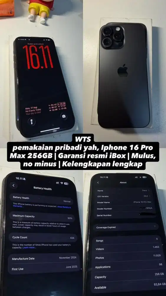 iphone 16 promax IBOX 256GB
