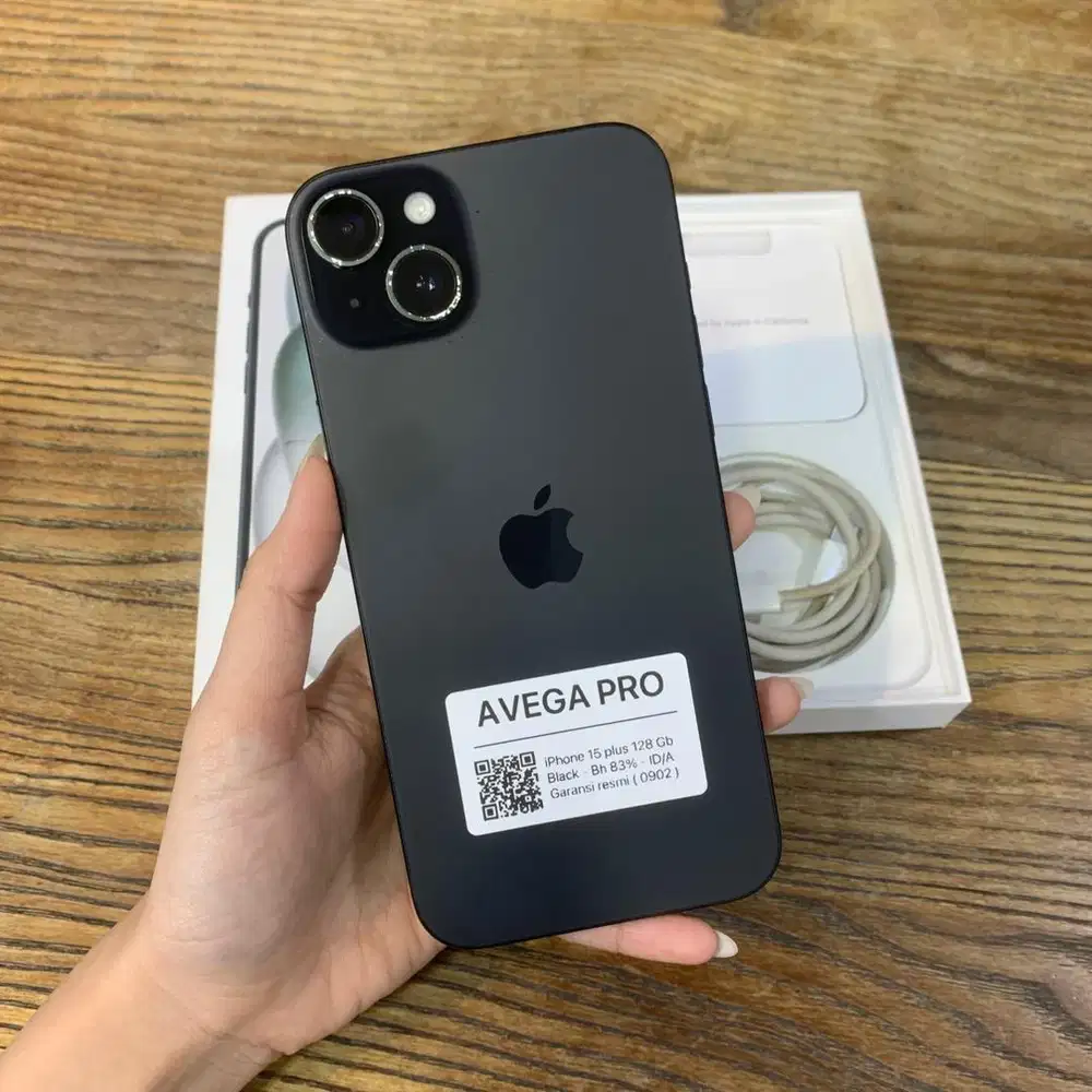 Iphone 15 plus 128 gb bh 83% black resmi