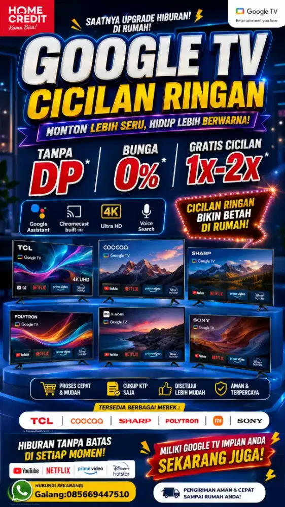 CICILAN GOOGLE TV ANTI RIBET CUKUP KTP TANPA DP