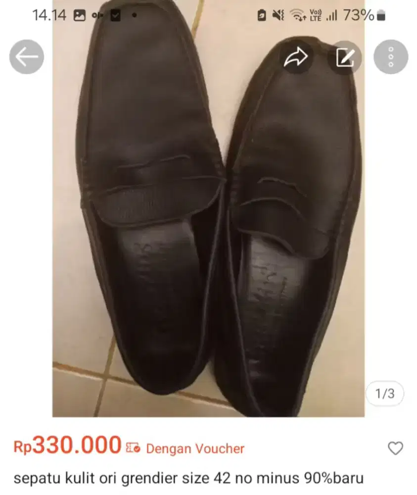 Sepstu kulit oro 90%baru size 42