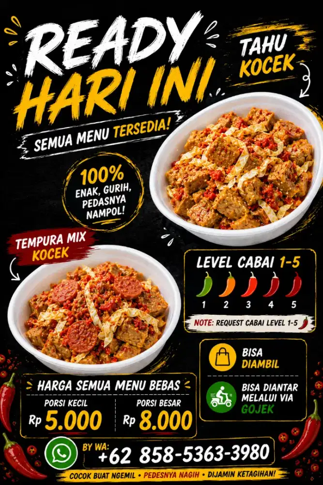 Tahu KOCEK MIX LEVEL 1-5